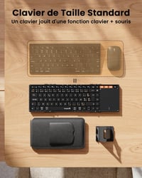 ProtoArc XK01 TP Összecsukható Bluetooth Billentyűzet - Vezeték Nélküli, Hordozható, Fekete, Akkumulátoros Működés 8