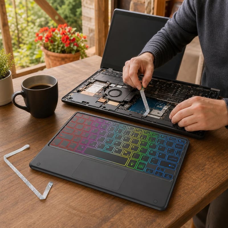 Set za popravak touchpada: Lenovo flat kabel + QWERTZ Bluetooth tipkovnica s touchpadom