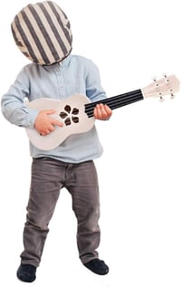 Gyerekeknek való 21 hüvelykes DIY ukulele készlet, 4 húros, természetes fából 1