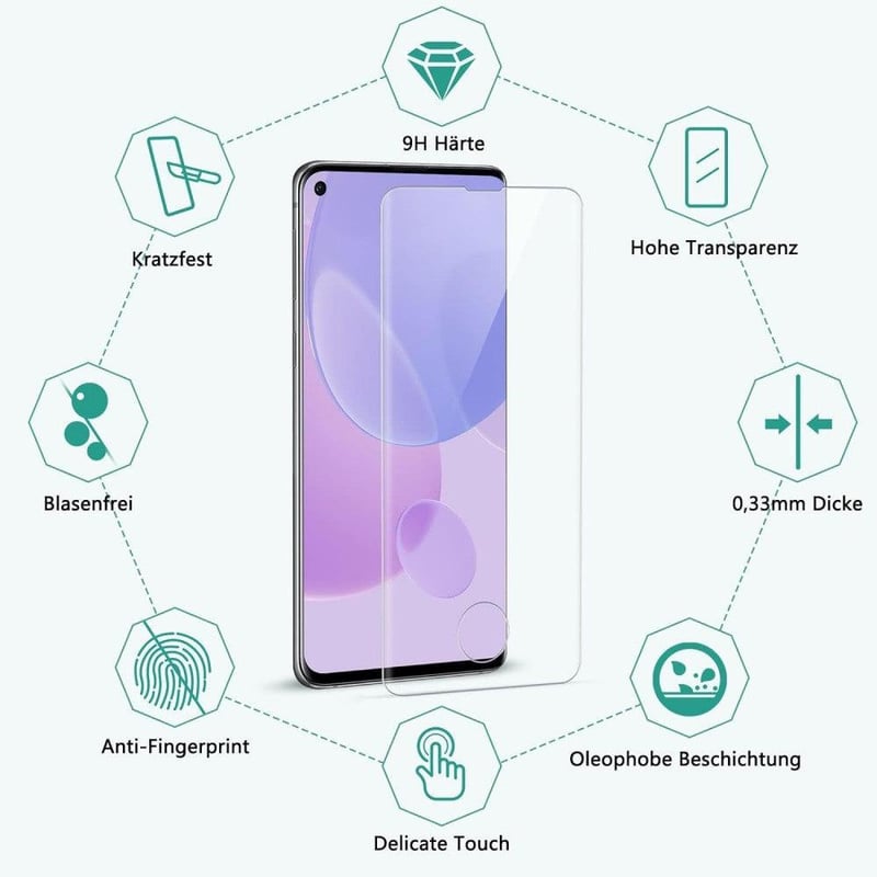 Samsung Galaxy S10e HD edzett üveg képernyővédő fólia, 2db, buborékmentes