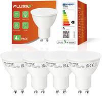 ALUSSO LIGHTING GU10 LED Izzó 5W, Hideg Fehér 6000K, 400 Lumen, 120° Szórási Szög, 50W Halogén Helyettesítő, Energiatakarékos, Villódzásment 1