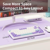 AJAZZ AK820 Mechanikus Gamer Billentyűzet, 82 Gombos, RGB Háttérvilágítás, Hot-Swap, PBT Keycaps, Hangerőszabályzó, Windows/MacOS/Linux Komp 5
