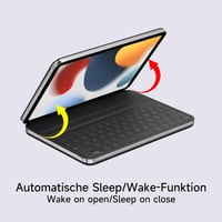 HOU Slim Bluetooth Billentyűzetes Tok iPad 11. Generációhoz (2025 A16) és 10. Generációhoz (2022) - Műbőr Dizájn, Ergonomikus, QWERTZ, Feket 8