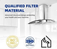 GOLDEN ICEPURE Aktívszén Szűrő Páraelszívóhoz, 2 db, 173mm, Kompatibilis Elica, AEG, Bauknecht, Whirlpool Modellekkel 6