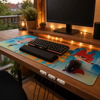 Gamer set za atmosferu: LED traka + XXL podloga + 3x organizator kabela + oslonac za zglob 1