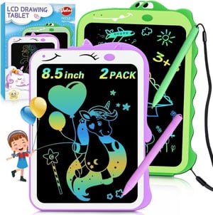 2db LCD Író Tábla 8.5" Unikornis Dinoszaurusz Mintás Gyerekeknek
