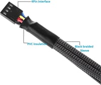 YSSHUI 5-utas PWM PC Ventilátor Elosztó Hub 4 és 3 Tűs Csatlakozókkal 4