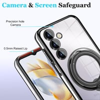 Samsung Galaxy A15 átlátszó mágneses tok állvánnyal, vékony TPU szilikon védőtok 2
