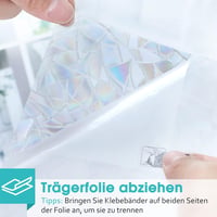 DOWELL Öntapadós Szivárvány Ablakfólia 90x300cm - Fényáteresztő Üvegmatrica Napfénytörő Hatással 7