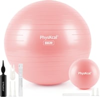 PhysKcal Fitness Labda Szett - 55 cm Tornalabda és 23 cm Pilates Labda, Csúszásmentes Ülőlabda, Egyensúlyozó Labda Jógához, Otthoni Edzéshez 1