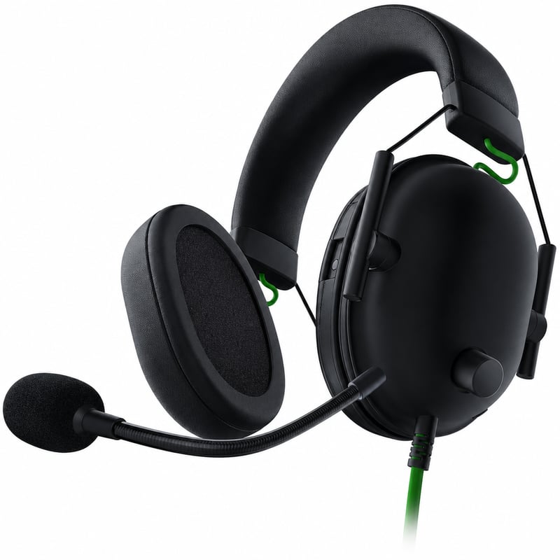 Drôtové herné slúchadlá Razer BlackShark V2 X – Triforce 50mm, 7.1 — zapáchajúce vnútro, odlepený náušník (stav: pozri 2. obrázok)