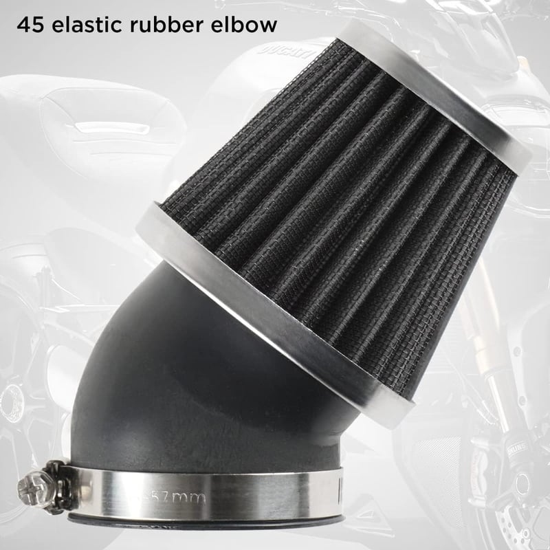Univerzális 45°-os Motorkerékpár Légszűrő, 34-36mm, Fekete - Evermotor