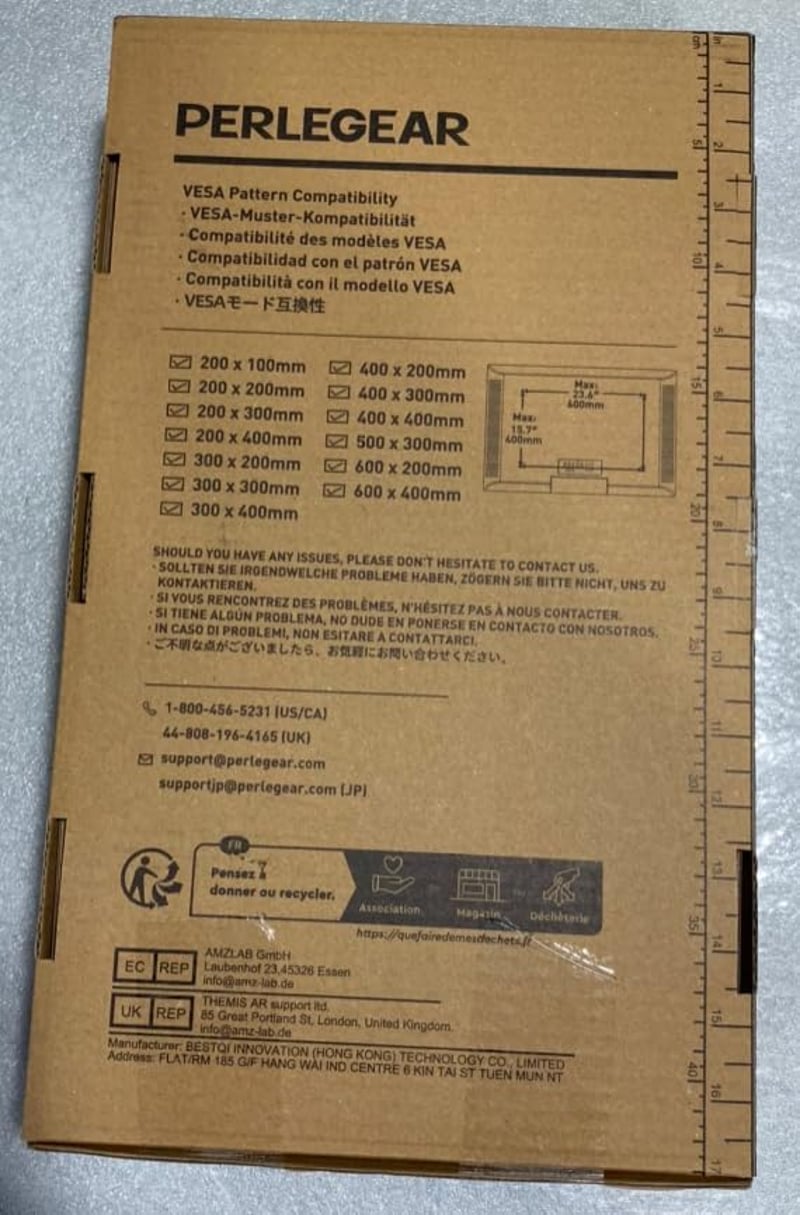 Perlegear TV tartó 37-70" LED LCD Plasma görbült lapos TV-hez 60kg VESA 400x400