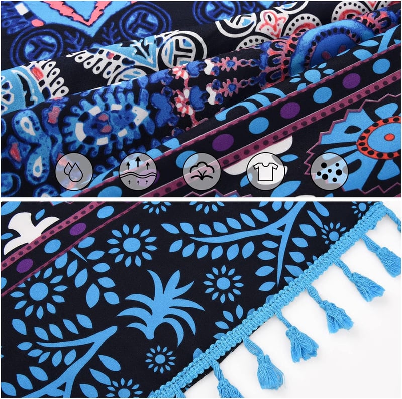 UMIPUBO Női Strandkendő - Nyári Bikini Takaró, Boho Pareo 180x130cm