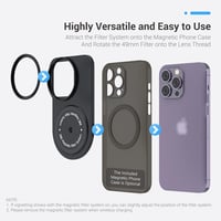 JJC mágneses szűrőtartó iPhone 15/14/13 Pro-hoz, 49mm-es szűrőkhöz, MagSafe kompatibilis 3