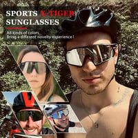 X-TIGER Polarizált Kerékpáros Napszemüveg 5 Cserélhető Lencsével - TR90 Keret, UV400 Védelem, Férfi-Női Sport Szemüveg Biciklizéshez, Sízésh 2