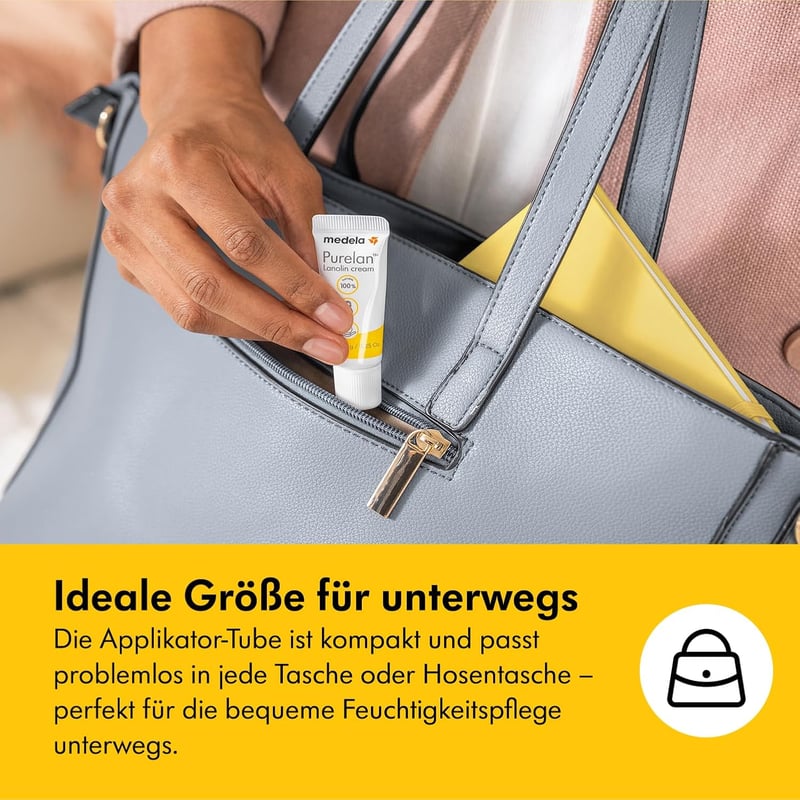 Medela Purelan Lanolin Mellbimbóápoló Krém 7g - Gyors Segítség Szoptatás Alatt, Természetes, Hipoallergén, Illatmentes Utazási Kiszerelés