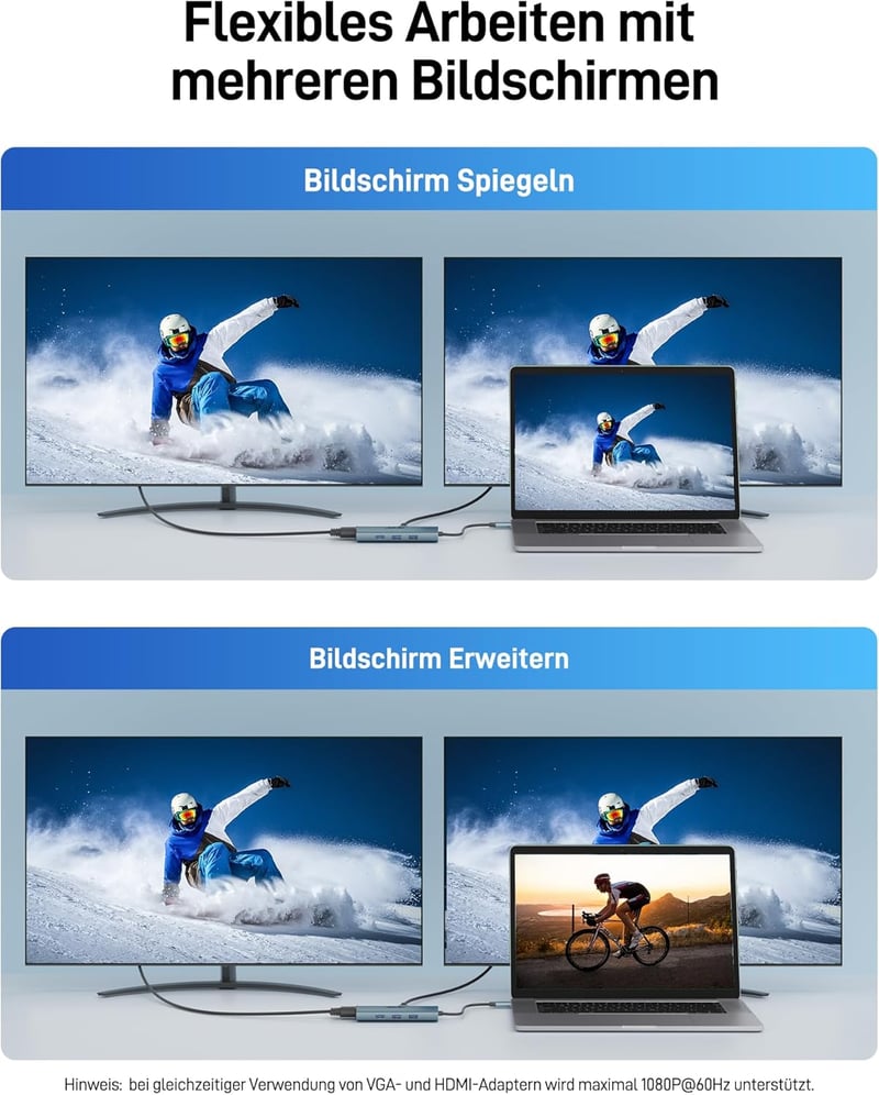 Acer 9-in-1 USB-C Hub Dokkoló, 4K HDMI, VGA, 3xUSB 3.0, Gigabit Ethernet, 100W PD, SD/TF Kártyaolvasó, Alumínium Adapter iPhone/MacBook/iPad