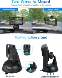 Jansite 5" AHD 1080P Tolatókamera Monitorral - Kétféle Telepítési Mód, DIY Parkolási Vonal, IP68 Vízálló, 12V-24V Kompatibilis 7