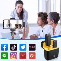 VOVIGGOL Vezeték Nélküli Csíptetős Mikrofon iPhone iPad Android Készülékekhez 400 mAh Töltőtokkal, Plug & Play Zajszűrős Mikrofon Videózásho 5