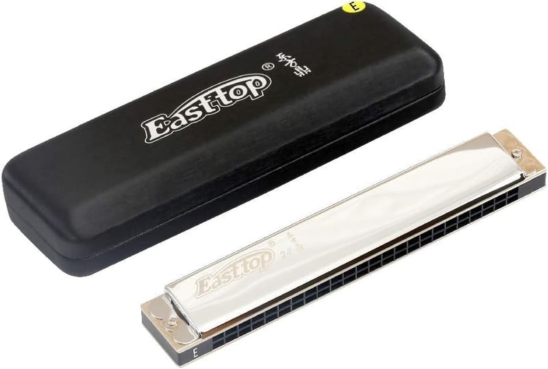 East Top E-hangolású 24 lyukú tremolo szájharmonika, profi hangszer zenészeknek