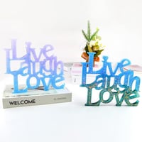 Live Laugh Love Szilikon Öntőforma Kristálybetűkhöz - DIY Fali Dekoráció 2