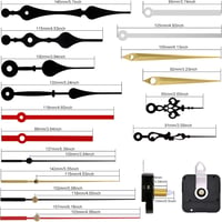 Óraszerkezet Szett - 6 db Kvarc Óramű Különböző Mutatókkal, Falióra Készítéshez, Csendes Működés, 13 mm Tengelyhossz - 13 mm/ 0.5 Inches 2