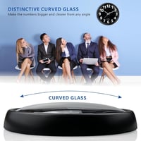 Plumeet 30cm-es Nagy Falióra - Csendes, Modern, Fekete, 3D Számokkal 3
