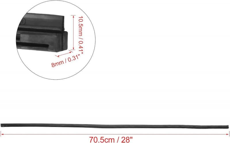 Bosch 70,5 cm-es Szélvédőtörlő Gumi, 8 mm-es Rögzítéssel