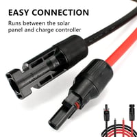 YYWEi Napelem Hosszabbító Kábel 4 mm² 3m - IP67 Vízálló Csatlakozó, 1800V 50A, Fekete-Piros Páros, Napelemhez és Töltésvezérlőhöz 7