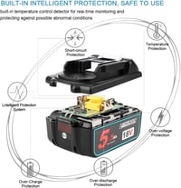 Makita 18V 5.5Ah akkumulátor - 2db BL1850B kompatibilis csereakku 2