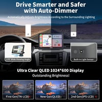 ATOTO P8 Hordozható 7" QLED Autós Navigáció 1080P Tolatókamerával, Vezeték Nélküli CarPlay és Android Auto, Távirányítás, Automata Fényerő,  4