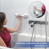 Newthinking 30 cm-es tapadókorongos zuhanyzó kapaszkodó, 2 db - Fúrás nélkül rögzíthető fürdőszobai segédeszköz időseknek 5