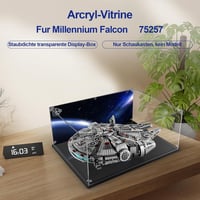 cooldac Akril Vitrin LEGO 75257 Millennium Falcon Modellhez - Átlátszó HD Hátfallal, Porvédő Kijelző Doboz, 50x38x20 cm 3