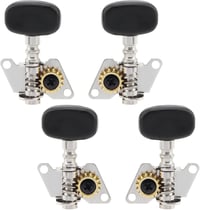 MuzcYM Ukulele Hangolókulcsok - 2L2R Klasszikus Stílusú Hangológépek 4 Húros Ukulele és Gitár Basszushoz - Fekete Acélötvözet 8