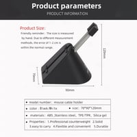 Sisyphy Gamer Egér Bungee - Fekete, 260g, Vezetéktartó 7