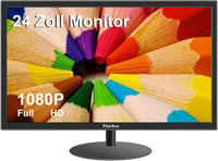 Pisichen 24" FHD Monitor, 75Hz, 3ms, VA Panel, HDMI/VGA, Szemkímélő Technológia, PS4/PS5 Kompatibilis, VESA Rögzíthető, Fekete Számítógép Ki 1