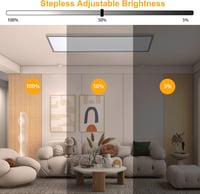 Dimmable LED Mennyezeti Lámpa 100x25cm, 28W Panel Távirányítóval, Memória Funkcióval, 2700K-6500K Állítható Fényerő, Ultravékony Irodai Napp 3