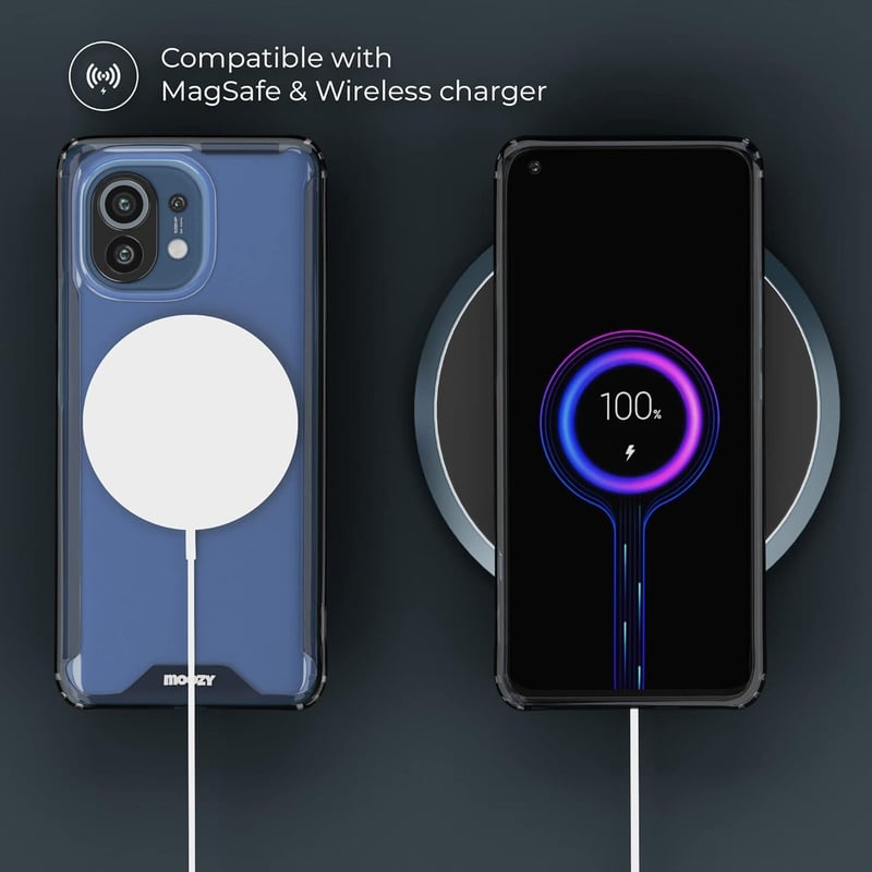 Xiaomi Mi 11 Lite 5G/4G Átlátszó Védőtok Fekete Kerettel