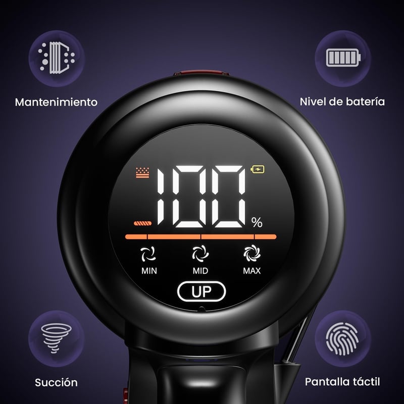 Avalsor Vezeték Nélküli Porszívó 45KPa/550W - 60 Perces Üzemidő, 1.5L Portartály, LED Érintőkijelző, V-alakú Kefe Szőnyeghez és Állatszőrhöz