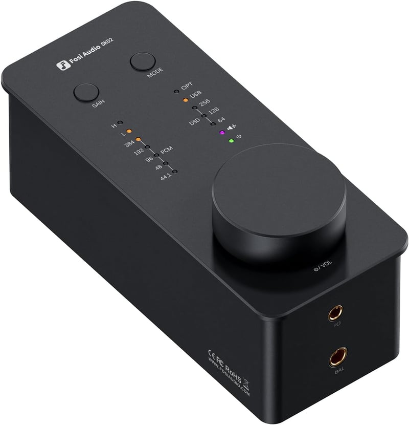 Fosi Audio SK02 DAC Erősítő és Fejhallgató Előerősítő Asztali Készülék