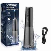 Vimmk bežični oralni tuš, 5 načina rada, spremnik za vodu 300 ml, USB-C, IPX7 — bez zamjenskih mlaznica (stanje: vidi 2. sliku) 1