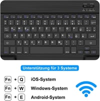 FOGARI német Bluetooth billentyűzet - Ultravékony, USB-C tölthető, iPad/iPhone/Samsung/Huawei kompatibilis 4