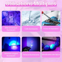 ASENTER 5W UV Műköröm Lámpa Fehér Csipesszel - Mini LED Lámpa Műgyanta és Műköröm Ragasztó Szárításához Otthoni és Szalonhasználatra 6