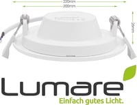 Újracsomagolt 18W-os LED süllyesztett spotlámpa, 220 mm, 230V 2
