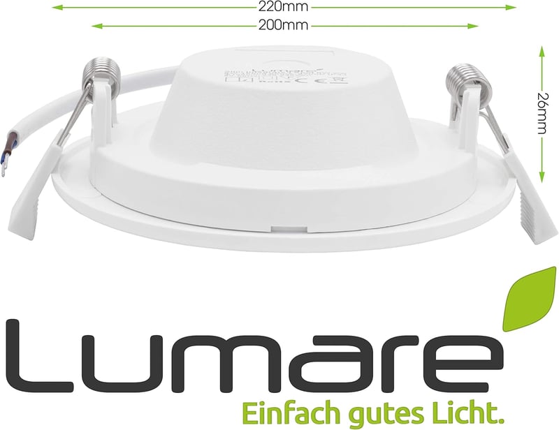 Újracsomagolt 18W-os LED süllyesztett spotlámpa, 220 mm, 230V