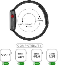 Apple Watch Rozsdamentes Acél Karkötő 38mm - SE, 1-6 Sorozathoz 6