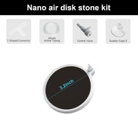 boxtech Nano buborékos levegőkő készlet akváriumhoz, 80 mm-es szuper diffúzor 3
