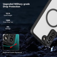 RALEAVO Samsung Galaxy S22 Plus 5G MagSafe-kompatibilis ütésálló matt tok - fekete 4