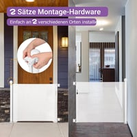 Momcozy Behúzható Biztonsági Ajtórács Gyerekeknek és Háziállatoknak - Lépcsőhöz és Ajtóhoz, Bel- és Kültéri Használatra, 127 cm Széles 3